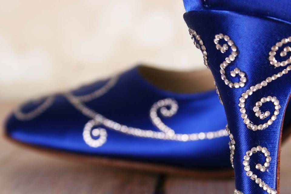 Royal Blue Wedding Shoes:  These 2 5/8