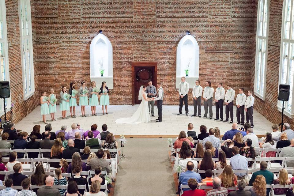 Wedding ceremony-brick venue