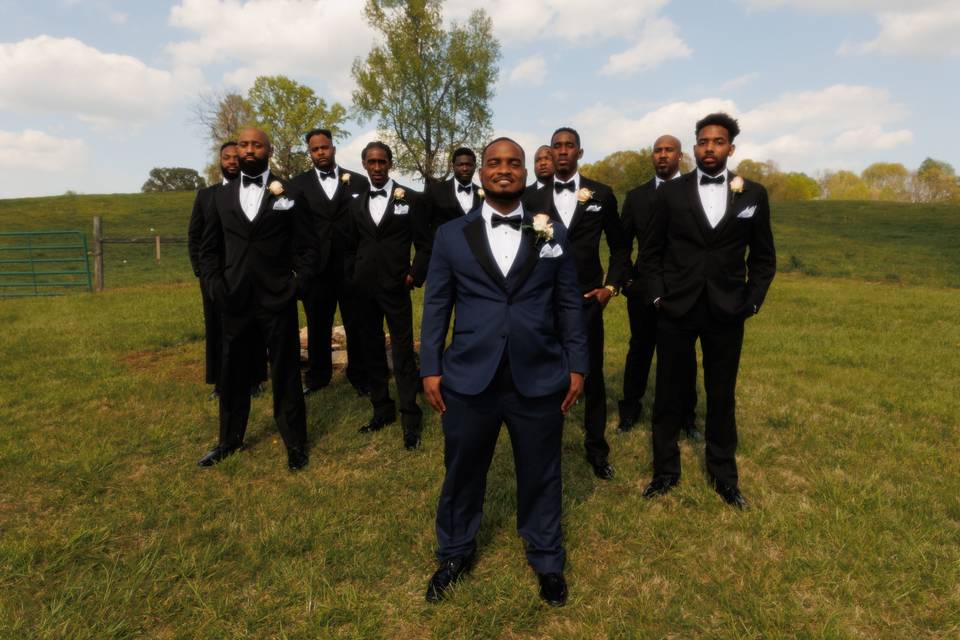 Groom and grooms squad