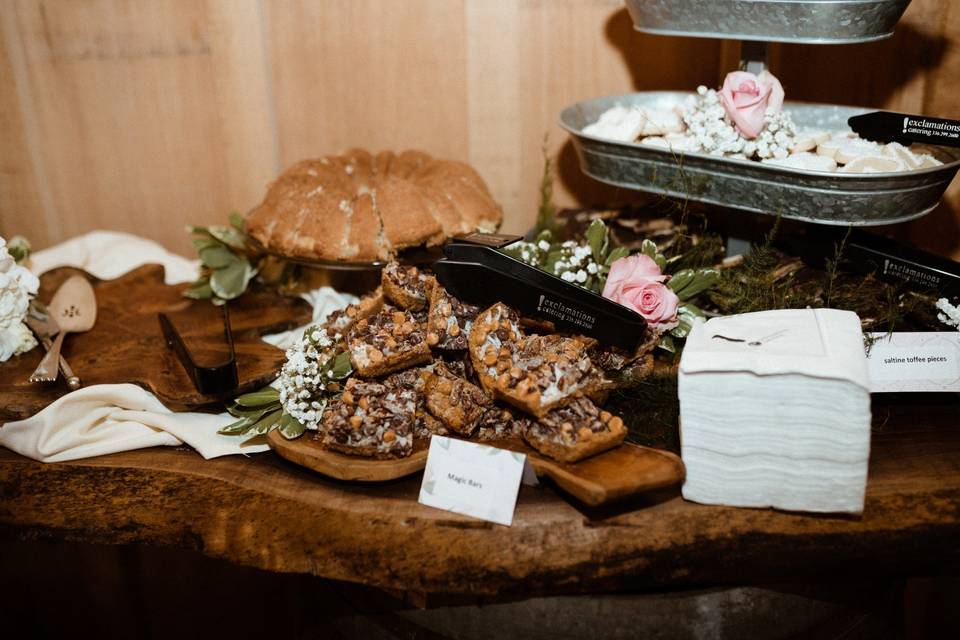 Dessert station= 7 layer bars