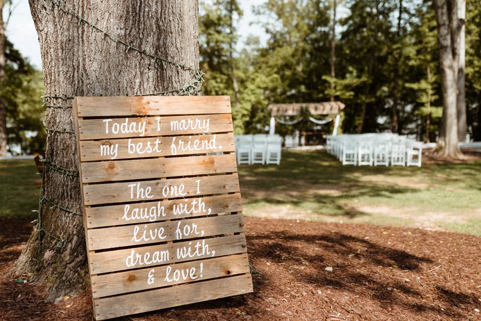 Welcome board-wedding ceremony