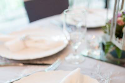 Elegant place settings with napkin