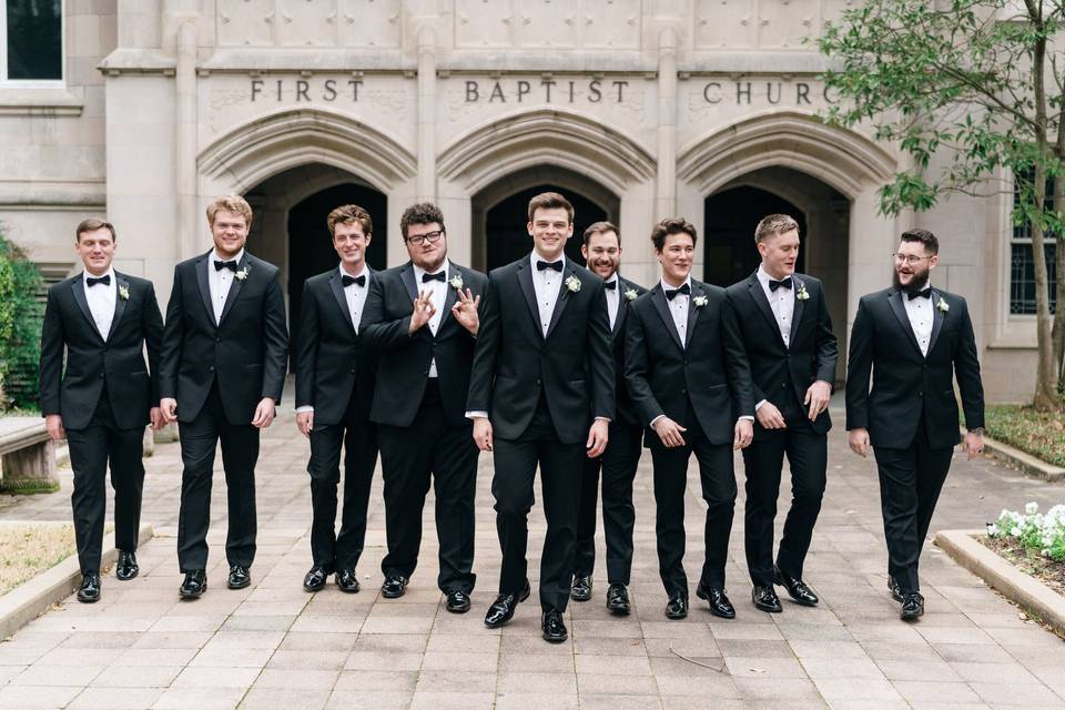 The guys looking dapper!