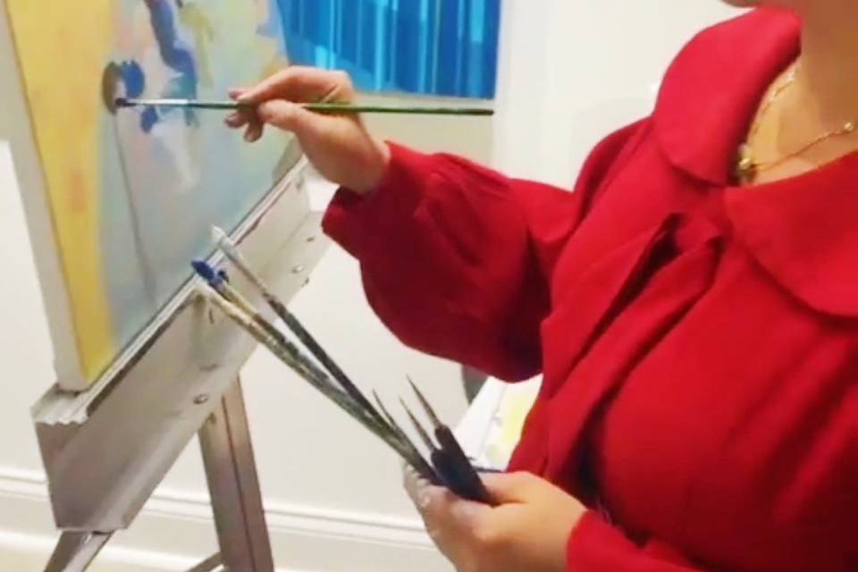 Live Painting in Art Gallery