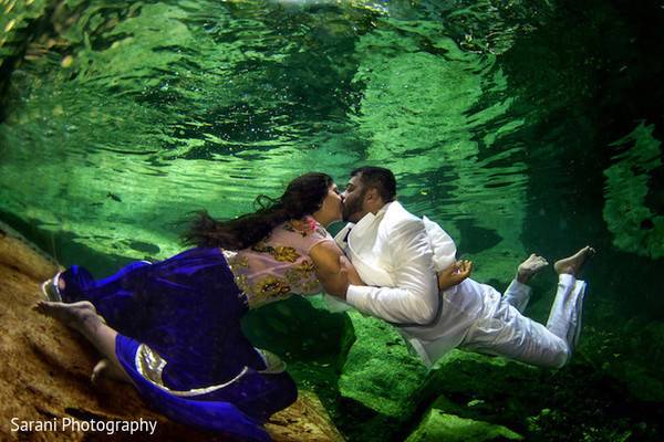 Trash the dress under water