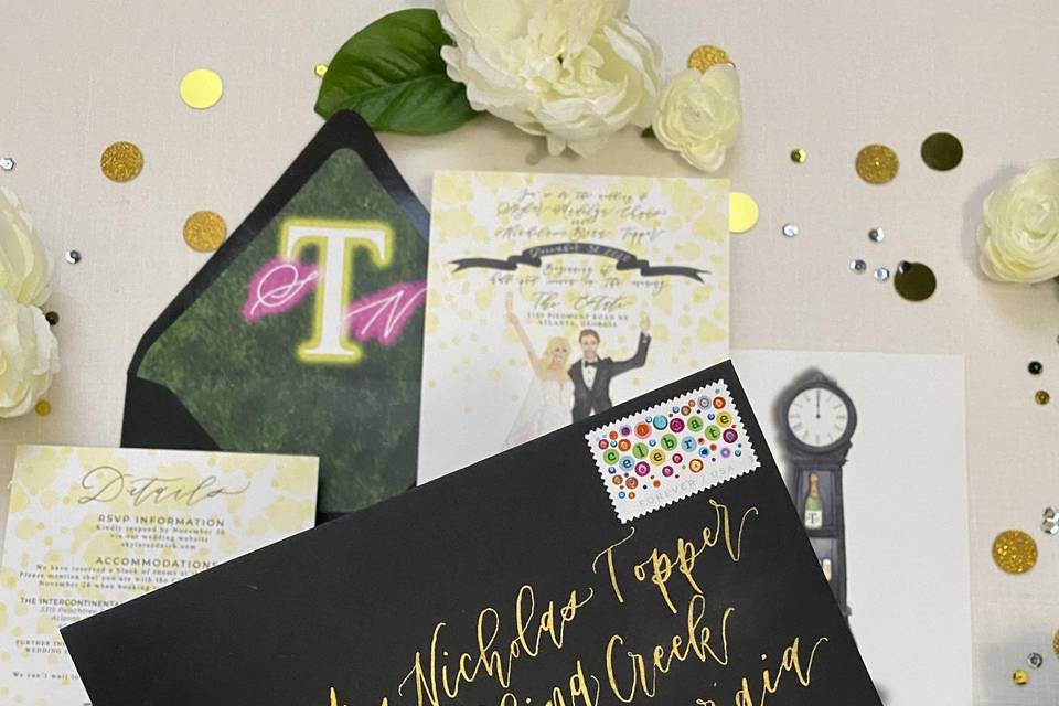 New Years Eve Wedding Invites