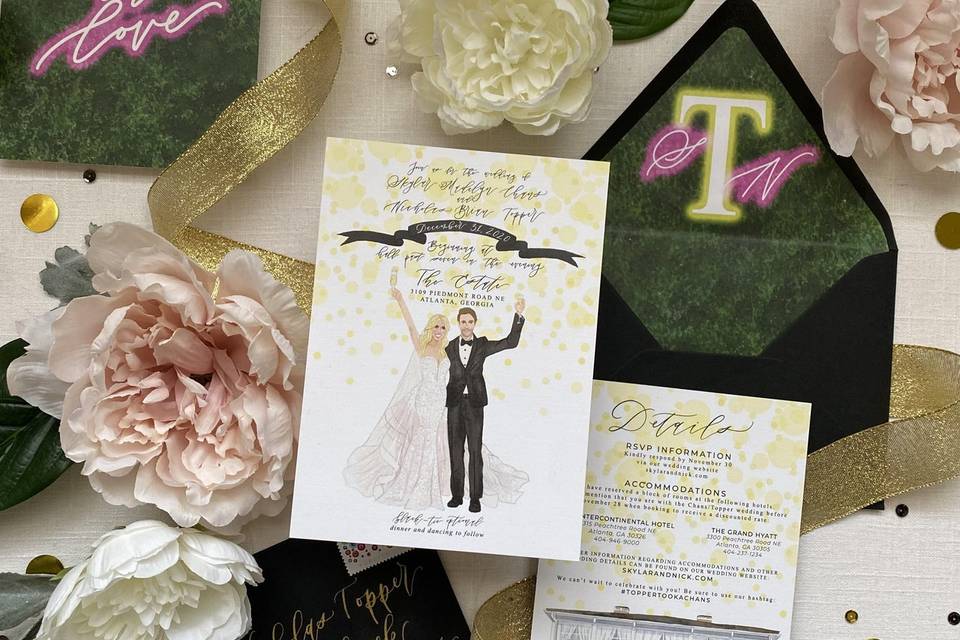 New Years Eve Wedding Invites