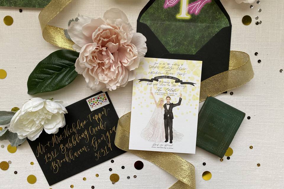 New Years Eve Wedding Invites