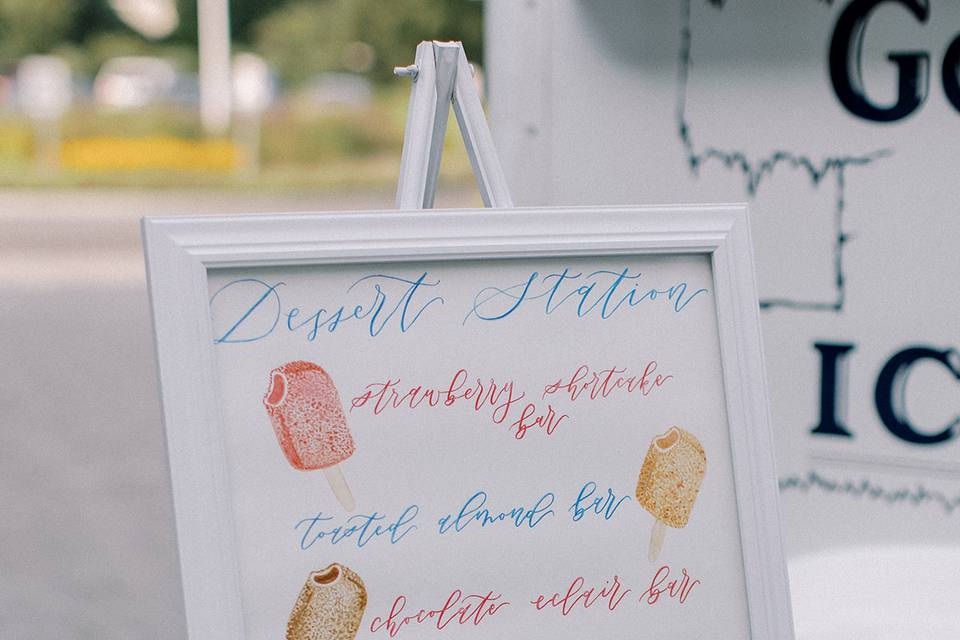 Ice Cream Invitations + Signs