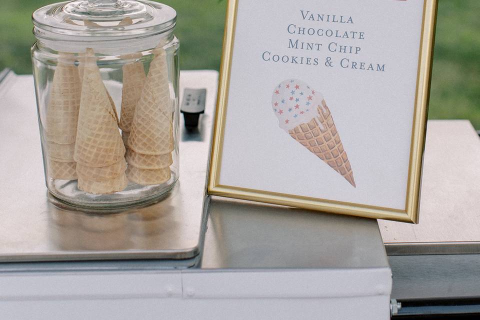 Ice Cream Invitations + Signs