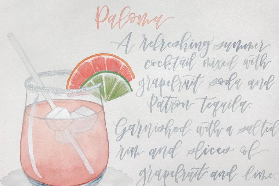 Signature Drink Watercolor