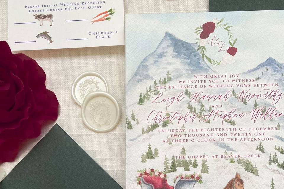 Winter Colorado Invitations