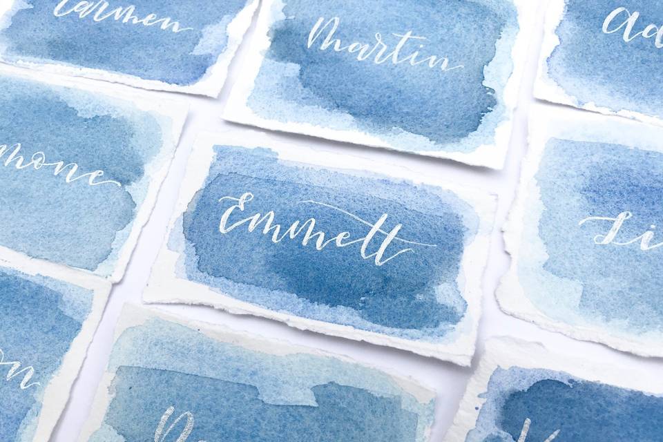 Watercolor Place Cards