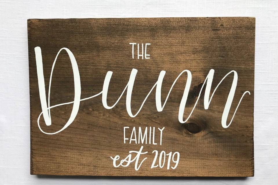 Wedding Wood Sign