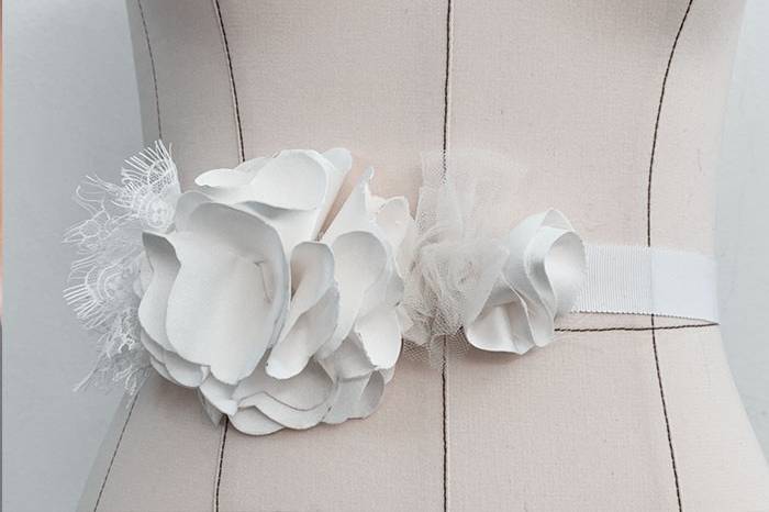 Fabric Scraps Flower Belt