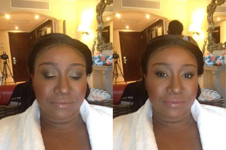 Dark skin makeup, natural