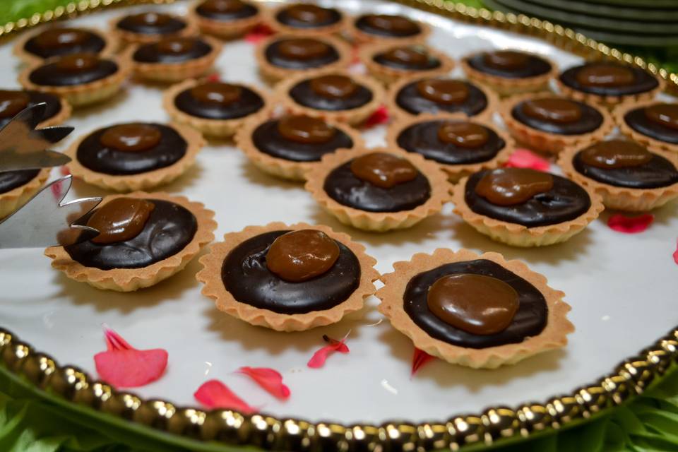 Salted caramel and chocolate ganache tartlets | Forks & Corks Catering