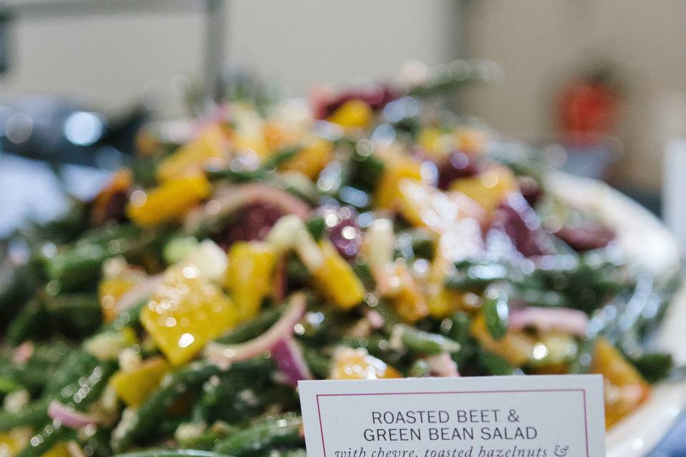 Roasted beet and green bean salad | Forks & Corks Catering