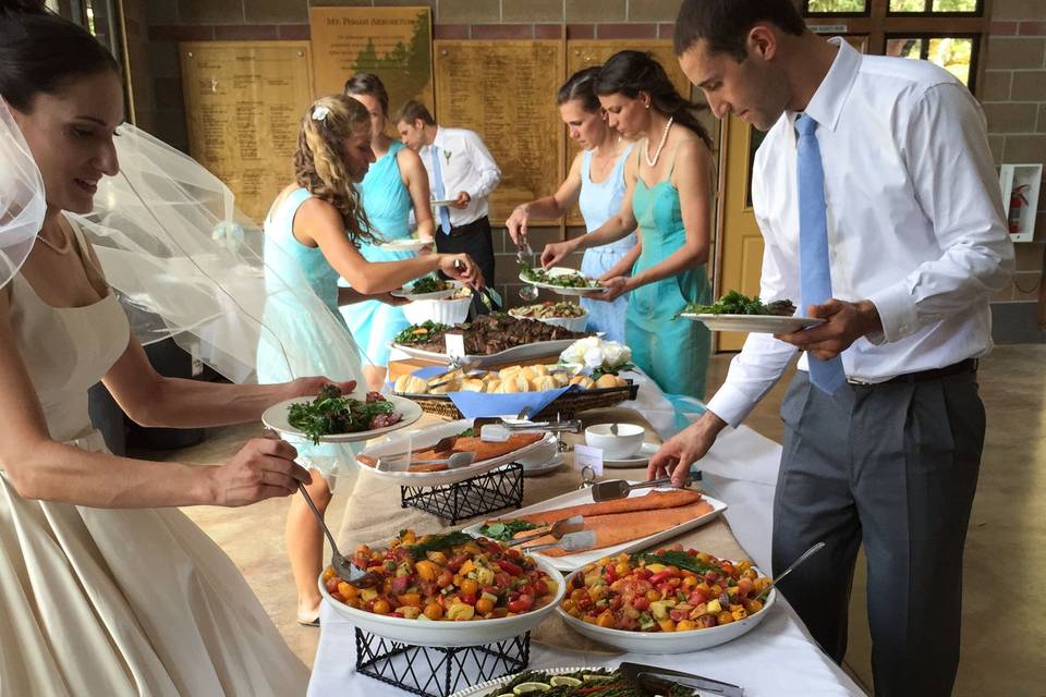 Elegant summer night buffet | Forks & Corks Catering