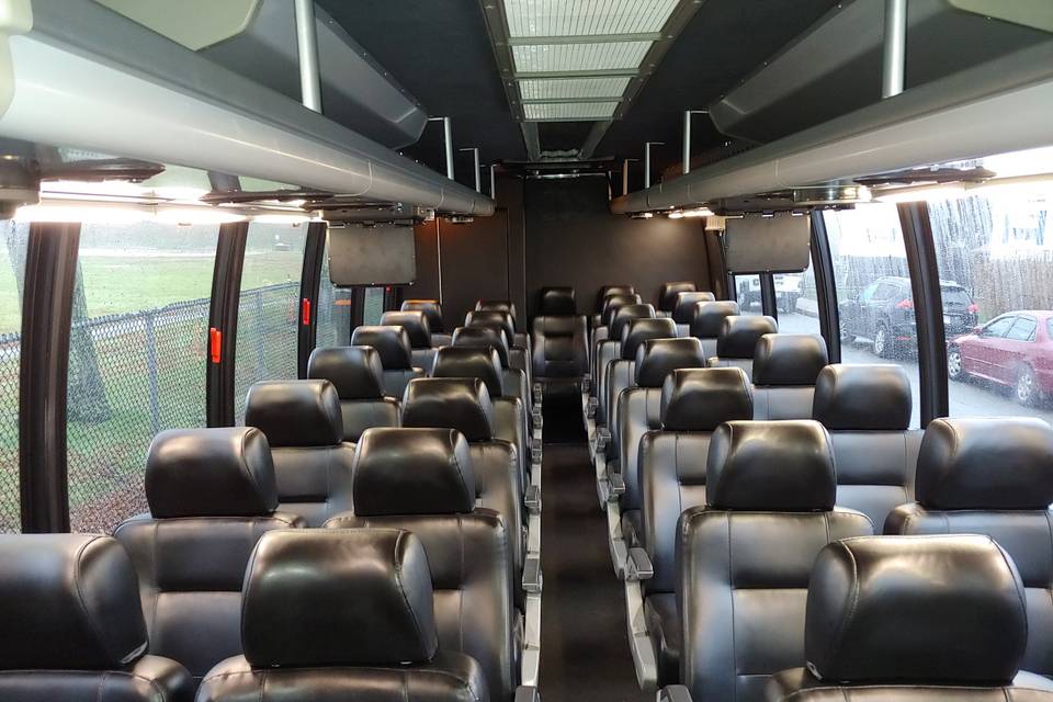 Interior of mid-size coach