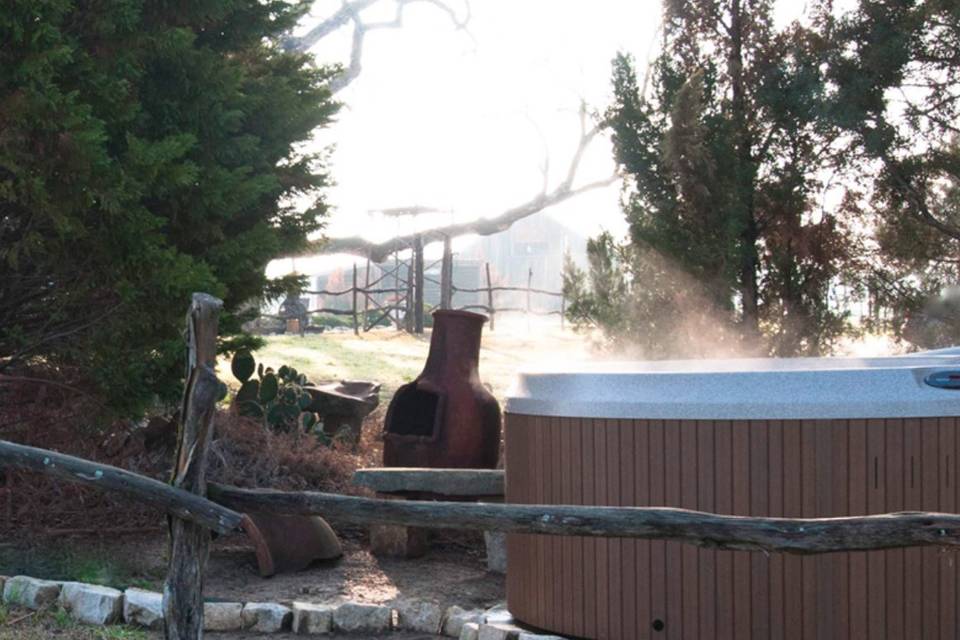 Steaming hot tub