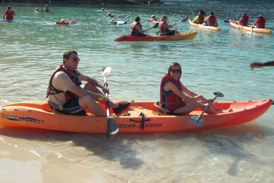 Kayaking together