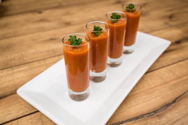 Fresh Gazpacho Shooters