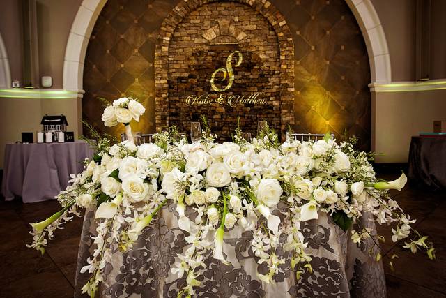 Floral sweetheart table
