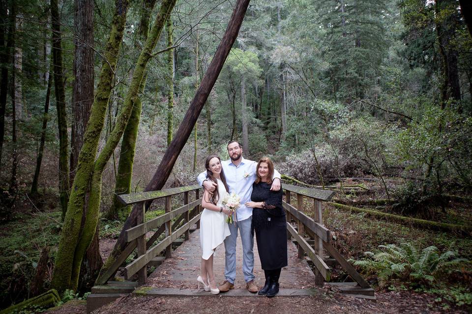 Dasha and jake at fall creek in felton