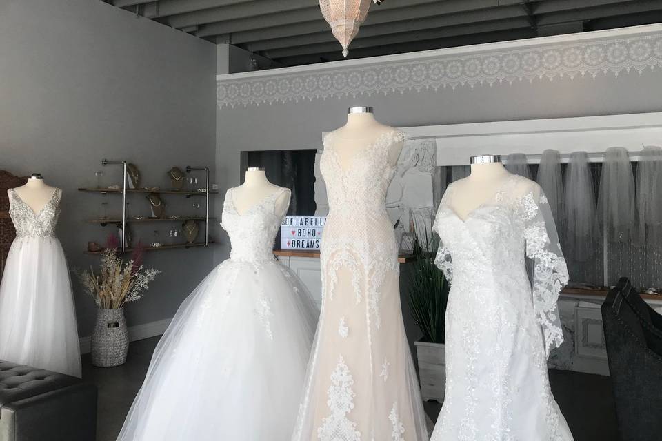 Elegant and sophisticated gowns on display