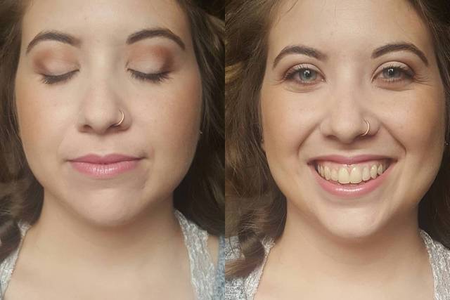 Eye shadow applied