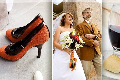Vintage shoes, a proud father, the bread and wine... It's the details that make that perfect day.