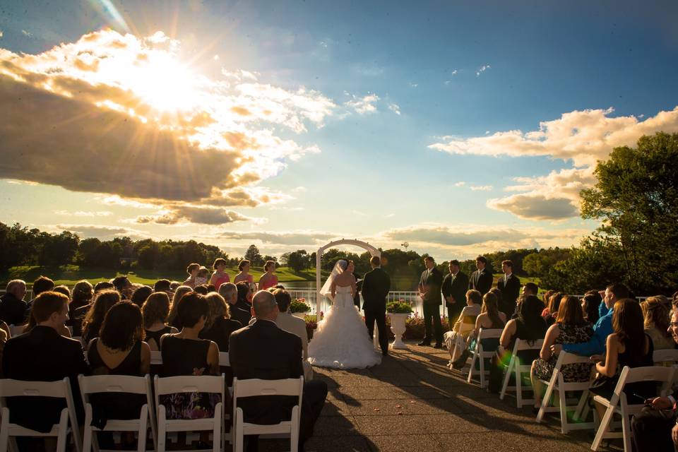 Outdoor wedding ceremony