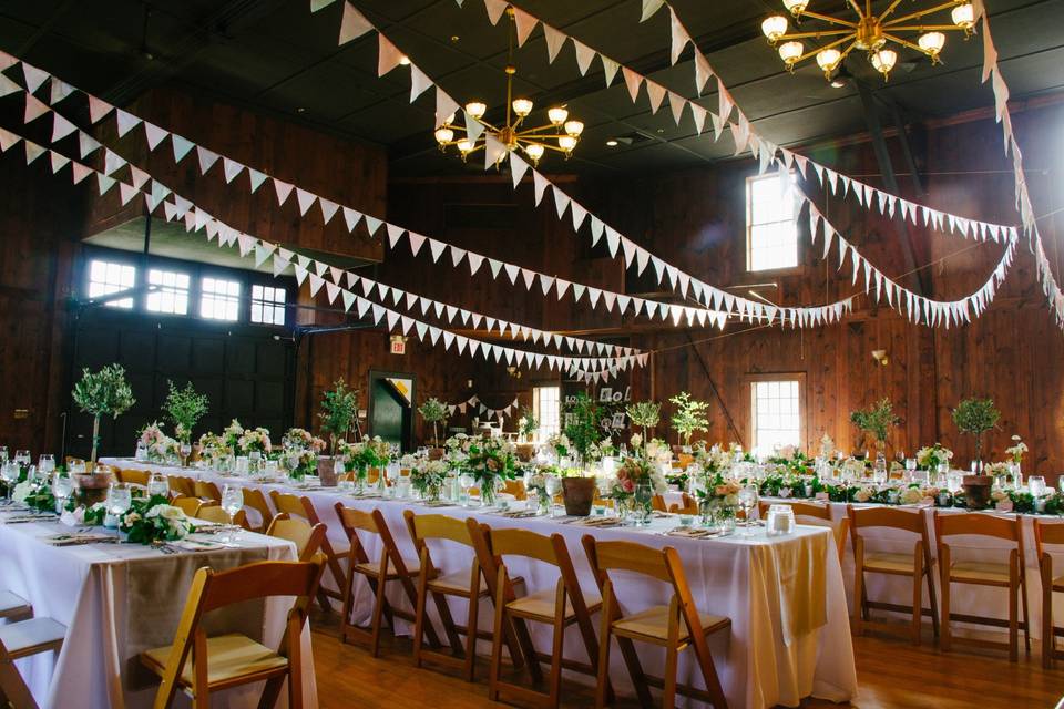 Farmhouse wedding reception