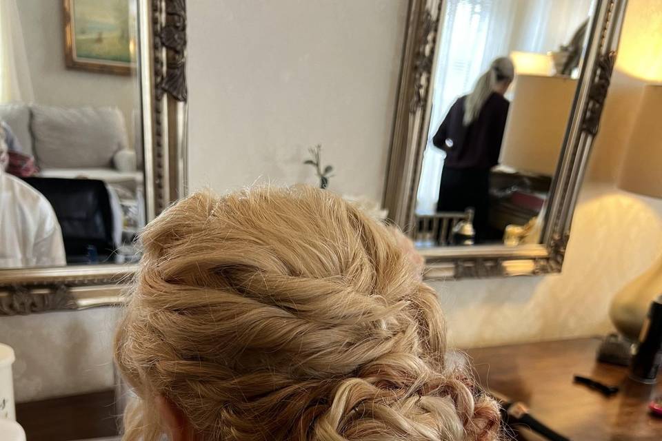 Natural curls Updo by Britany