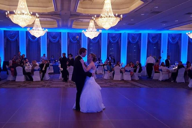 The couple dancing