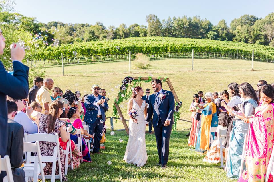 Ceremony Lawn with vineyard