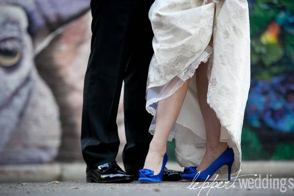 Love the blue shoes and framing of the photo by Laura Leppert Photography