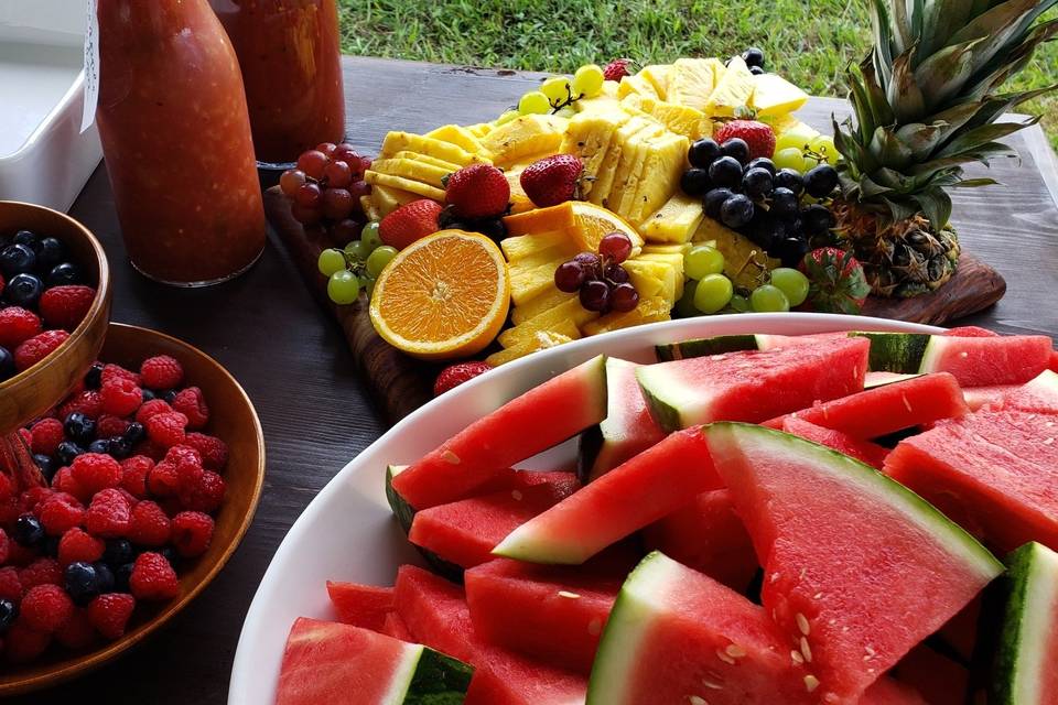 Fruit, Chips, and Salsa Bar