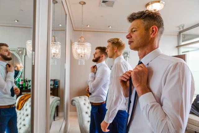Getting ready for the ceremony