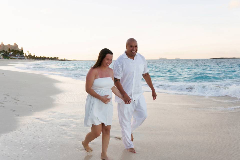 Sunset Strolls After Proposal