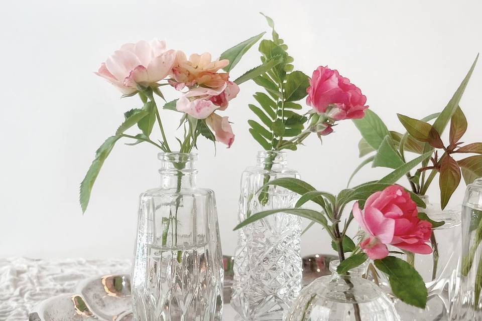 Crystal bud vases