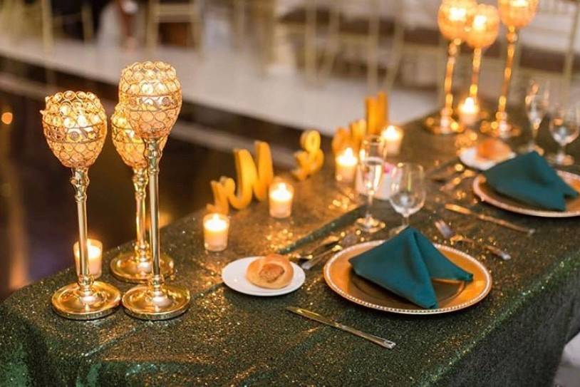 Regal wedding head table