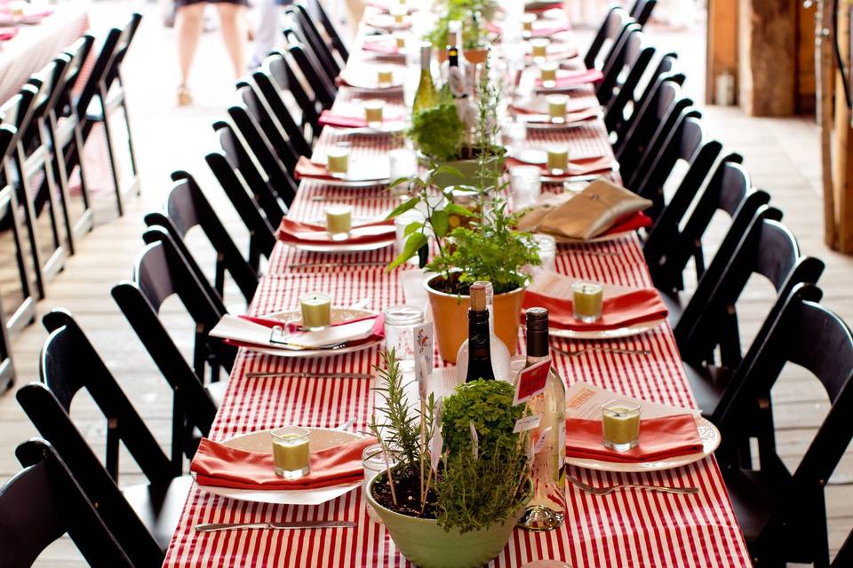 Long table set-up