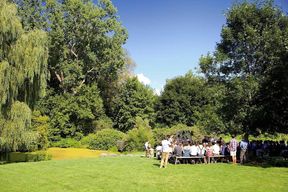 Outdoor wedding ceremony