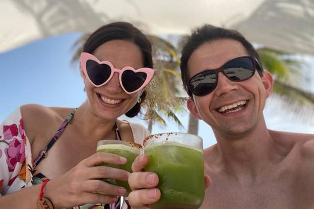 Couple enjoying Mexico