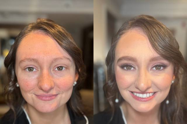 Before and after makeup