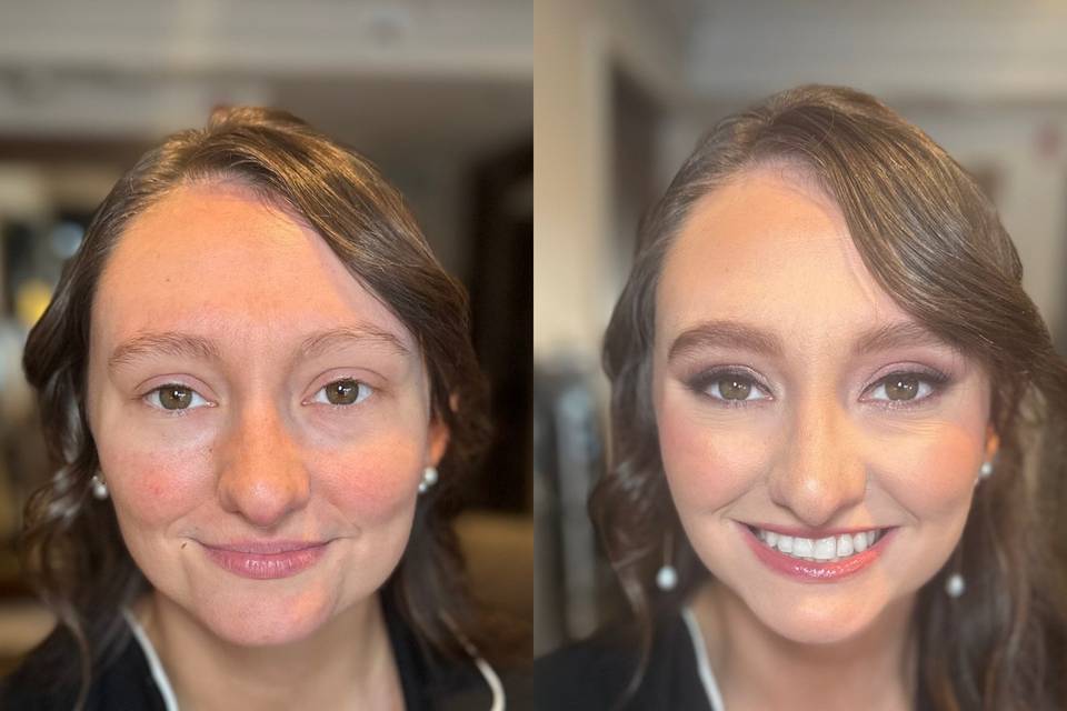 Before and after makeup