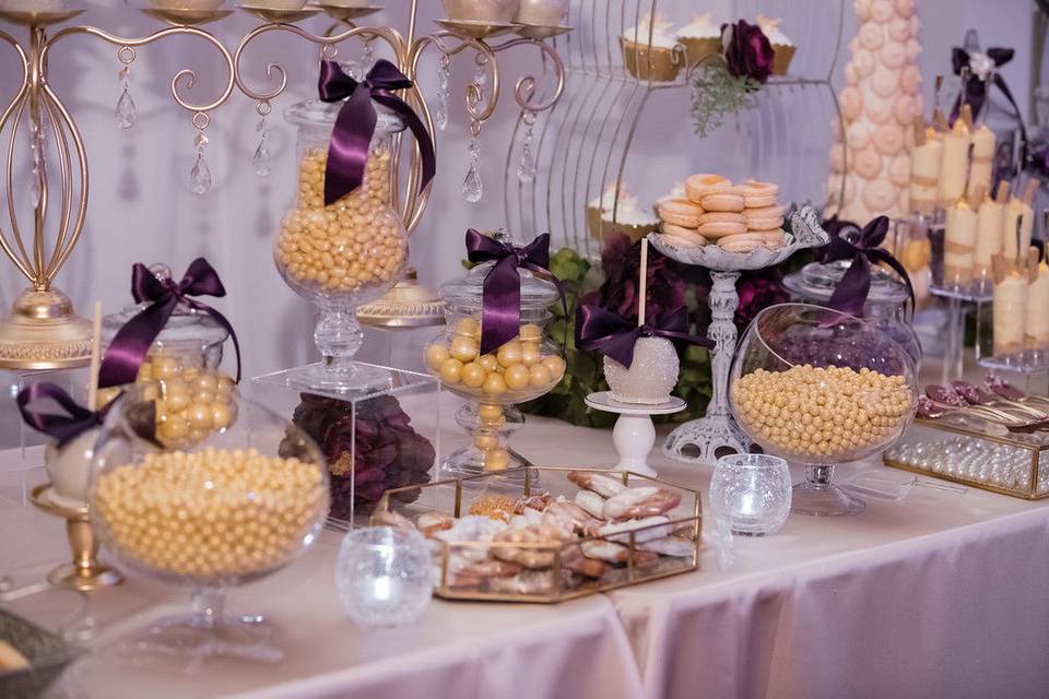 Cute Candy Table at the wedding at Aliante Hotel