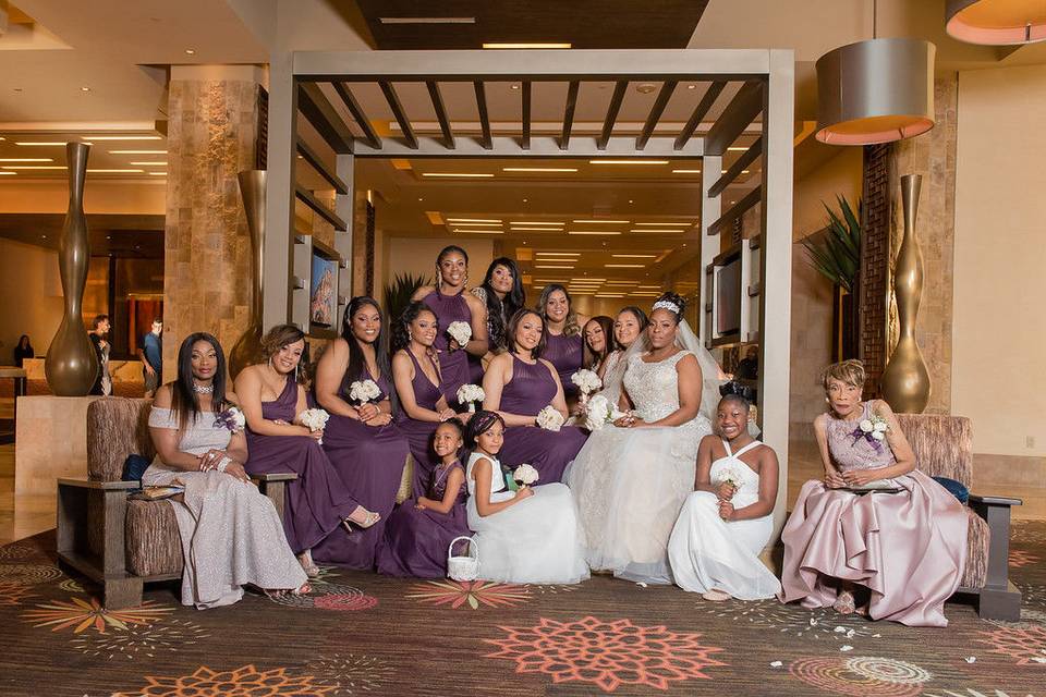 Bridal entourage at Aliante Hotel